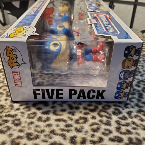 Funko Pop Marvel Capitan America Attraverso I Età Confezione da 5 Eroe Esclusivo - Foto 11 di 12