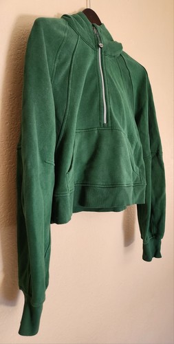 Lululemon Scuba Oversized 1/2 Zip Hoodie Sweatshirt Pullover Green SZ XS/S - Picture 2 of 11