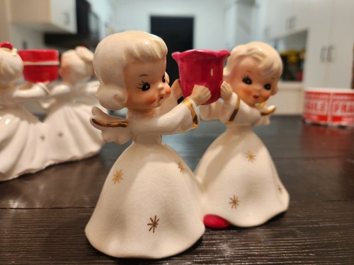 Rarität Shafford Weihnachten Engel Zwillinge Kerzenhalter Japan Figuren - Bild 2 von 5