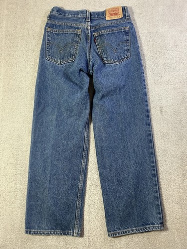 Levis 550 Jeans Boys 14 Reg (26x26) Relaxed Fit Blue Medium Wash Denim Straight - Picture 17 of 19