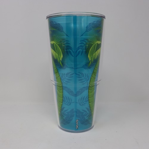Nuevo vaso de playa tropical Tervis Sunset Palm Tree Paradise 24 oz - Imagen 3 de 3