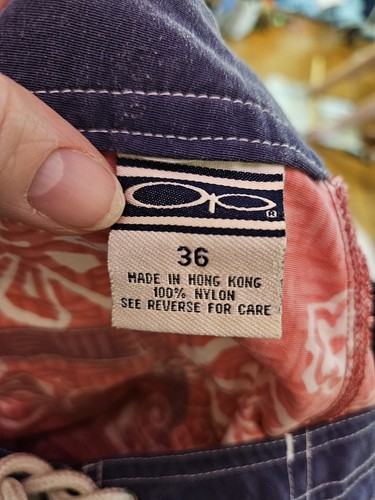 Vintage 90s Ocean Pacific OP Surfing Herren 36 Abstract Flower Boardshorts Badehose - Bild 5 von 6