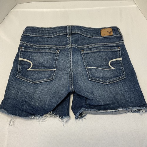 American Eagle Damen Junior Denim Shorts Taschen-Design Stretch Gr. 2 Cutoffs - Bild 1 von 7