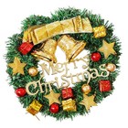 1Pc Frohe Weihnachten Kranz Weihnachten künstliche Girlande Wandfenster