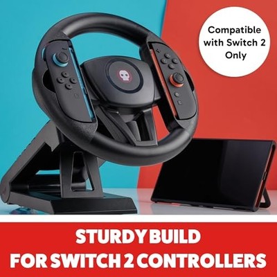 NUMSKULL OFFICIAL JOY-CON STEERING WHEEL TABLE ATTACHMENT FOR SWITCH 2 - BLACK