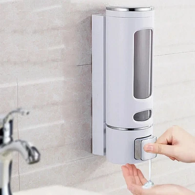 Soap Dispenser Wall Mounted Liquid Bathroom Hand Soap Shower Gel Shampoo 400ml