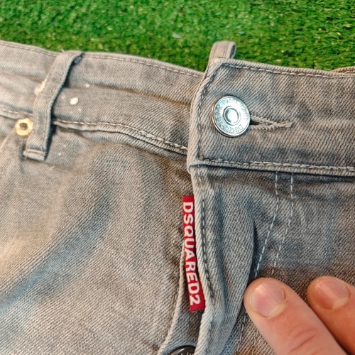 Dsquared2 Jeans Mens 50 Gray Slim Distressed designer classic denim pants adult - Picture 9 of 18