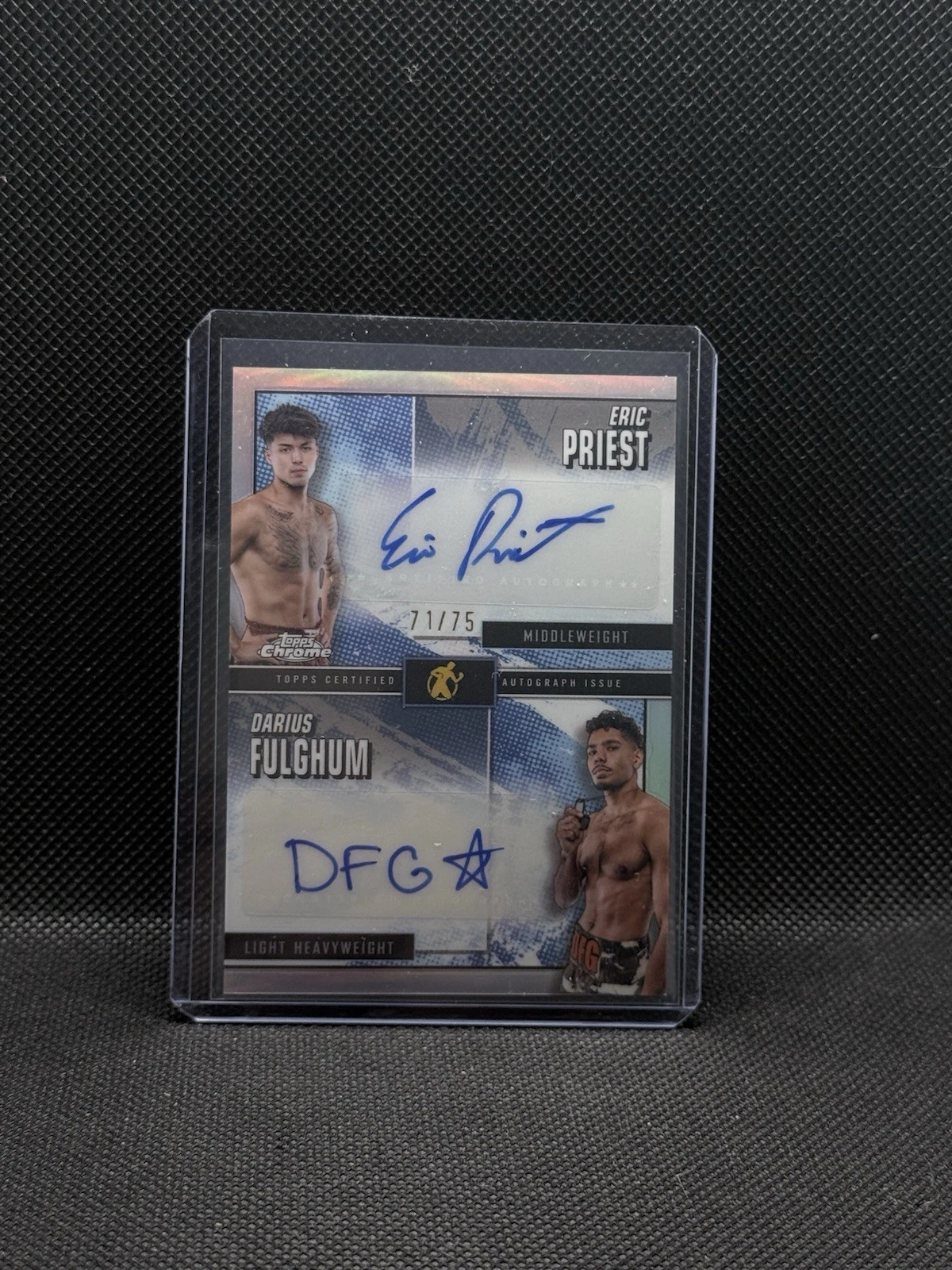 2024 Topps Chrome Boxing Eric Priest Darius Fulghum Stablemates DUAL AUTO /75