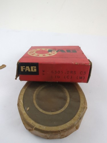 FAG 6305.2RS C3 DEEP GROOVE BALL BEARING 25x62x17 mm Rubber Seals Both Sides - Picture 3 of 3