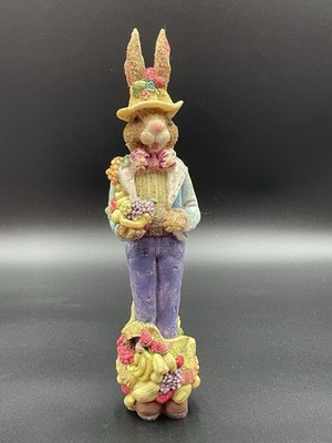 Vtg Tall Easter Bunny With Fruit