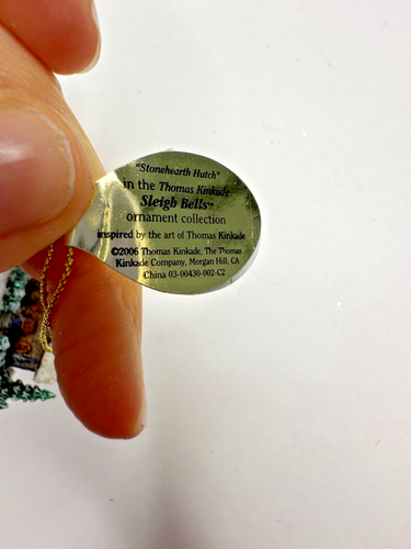 Thomas Kinkade Sleigh Bells Ornaments 2006 Ashton Drake Set of 2 With Tags - Picture 10 of 11