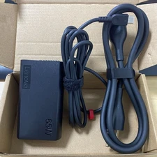 Genuine OEM 65W USB C Type C Adapter Charger Lenovo ADLX65YSCC3A New Slim Round