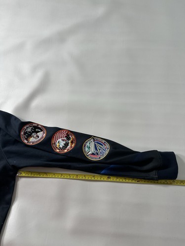 Hudson Outerwear NASA Sweatshirt Mens Galaxy Blue Sleeve Patches Size Large NWT - Picture 10 of 14