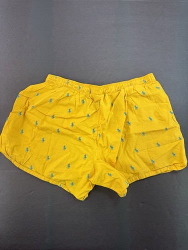 Polo Ralph Lauren Men's Yellow Boxers Size Large Comfort All Over Pony Print - Afbeelding 6 van 7