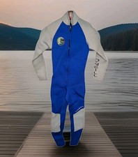 O Neill 1/2 Zip Back 3mm Wetsuit Mens Small Full Body Surfing Diving Scuba Blue