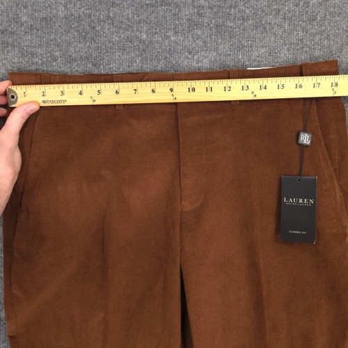 Lauren Ralph Lauren Black Label Corduroy Pants Mens 36X30 Brown Classic Fit NEW - Picture 8 of 14