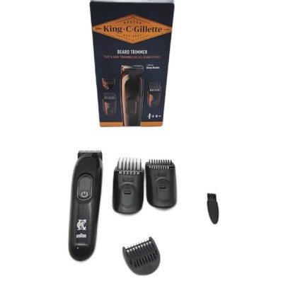King C Gillette Bartschneider-Set für Männer 1 Kopf 3 Kämme 1 Bü - Unvollständig