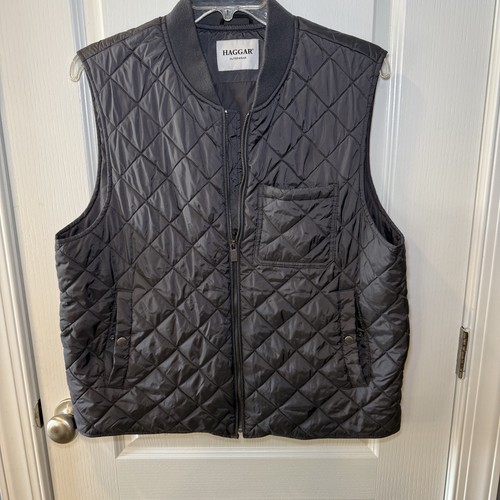 Men's Haggar Outerwear Quilted Vest Color: Grey, Size: XL - Picture 4 of 6