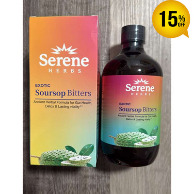 Soursop Bitters Pure 16 oz  100% Natural Detox Herb - 1 Bottle