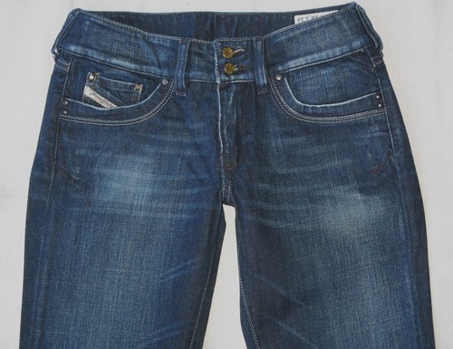 Pantalones de mezclilla Diesel Ronhar Mid Bootcut para mujer talla 28 azul oscuro desgastados + elásticos L31 - Imagen 3 de 12