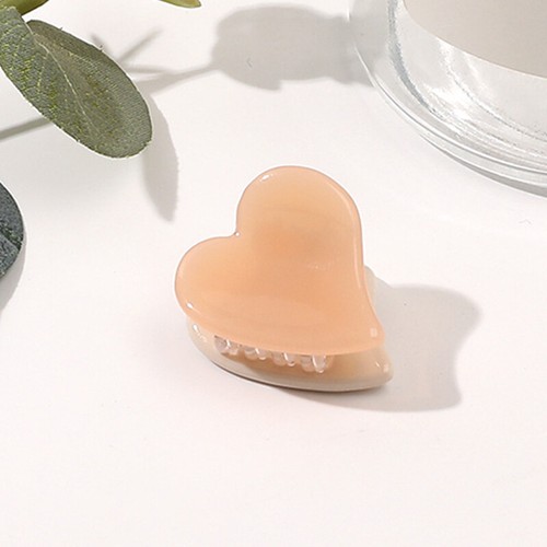 Women's Heart Round Semicircle Shaped Acetate Geometric Hairpins Mini HairClaws - Picture 13 of 31