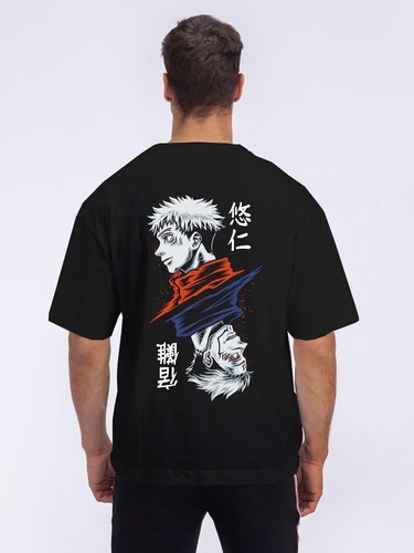 Jujutsu Kaisen JJK Tee Yuji Itadori Sukuna Split Face Anime Hoodie Jumper TShirt - Picture 4 of 9