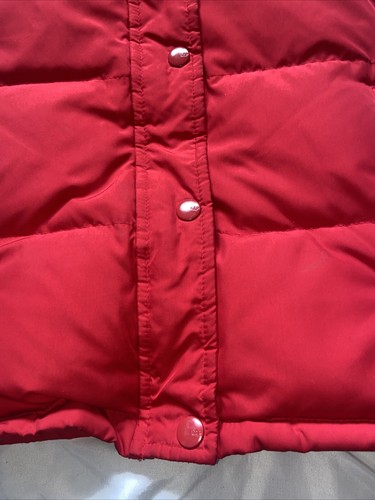 Gap Down Puffer Vest Red Women's Size Small Detachable Hood - Picture 4 of 16
