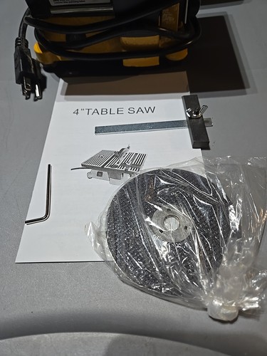 4'' TABLE SAW MODEL J1F DC100 Comes W Extra Blade Guard Wrench NEW Open Box - Picture 2 of 7