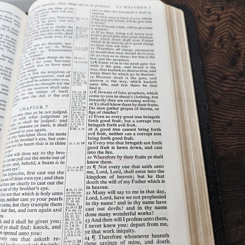 Kjv Cambridge Concord English Hand Grained Morocco Leather Lined Vintage Bible - Picture 17 of 19