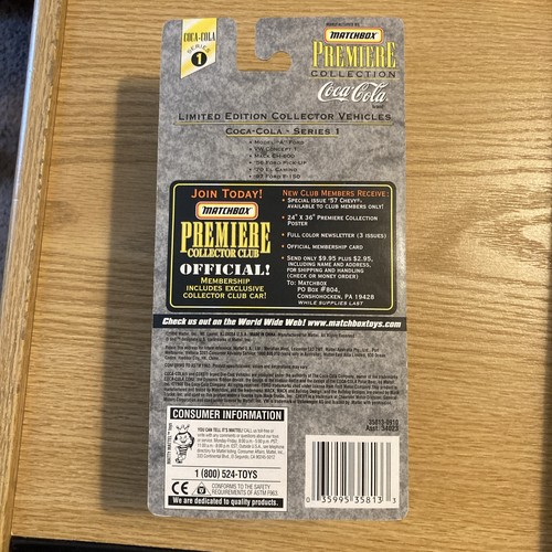 MATCHBOX PREMIERE COLLECTORS COLLECTION 1999 COCA COLA COKE MODEL A FORD Lot X 2 - Picture 5 of 10