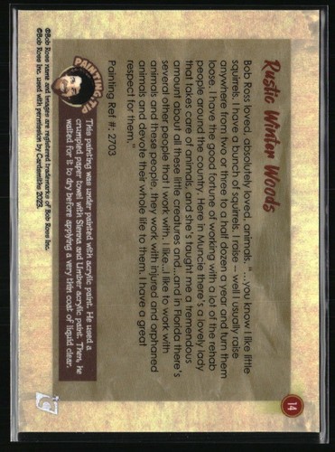 2023 Cardsmiths Bob Ross - #14 Rustico Inverno Legno Foglio Arcobaleno - Foto 2 di 2