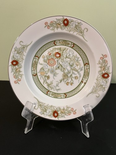 8 Mikasa Kabuki Silver Rimmed Bowls-7 Soup/Pasta/Salad w/a 9" Serving Bowl MINT - Picture 2 of 13