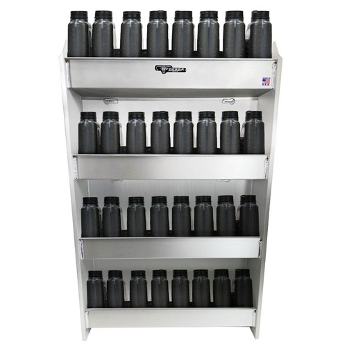 Pit Posse Aluminum Oil Storage Cabinet Shelf Holder Trailer Organizer-USA made - Picture 2 of 8