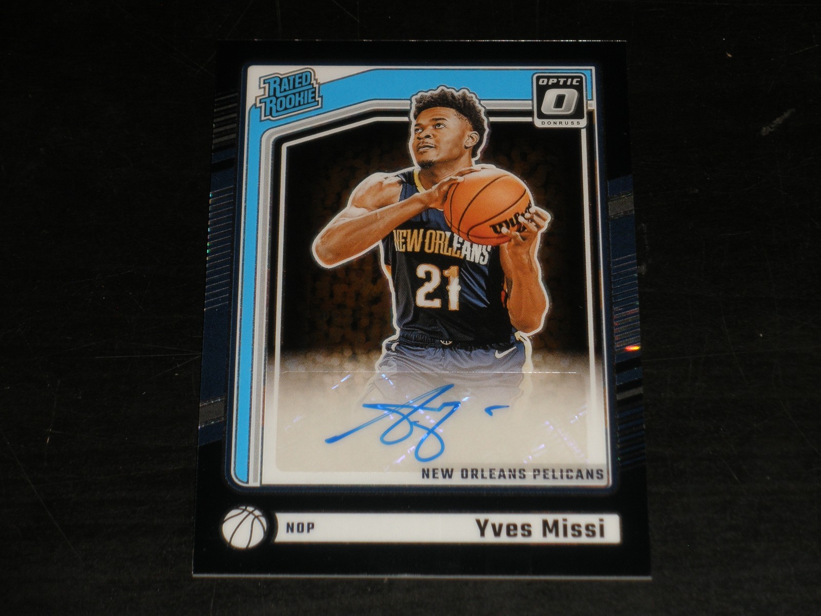 2024-25 Donruss Optic Rated Rookie Black Pandora Prizm Auto Yves Missi RC 04/25