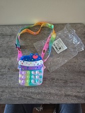 Child Kids Crossbody Bag Purse Colorful Ice Cream Bubble Cake Shape Adjust Strap