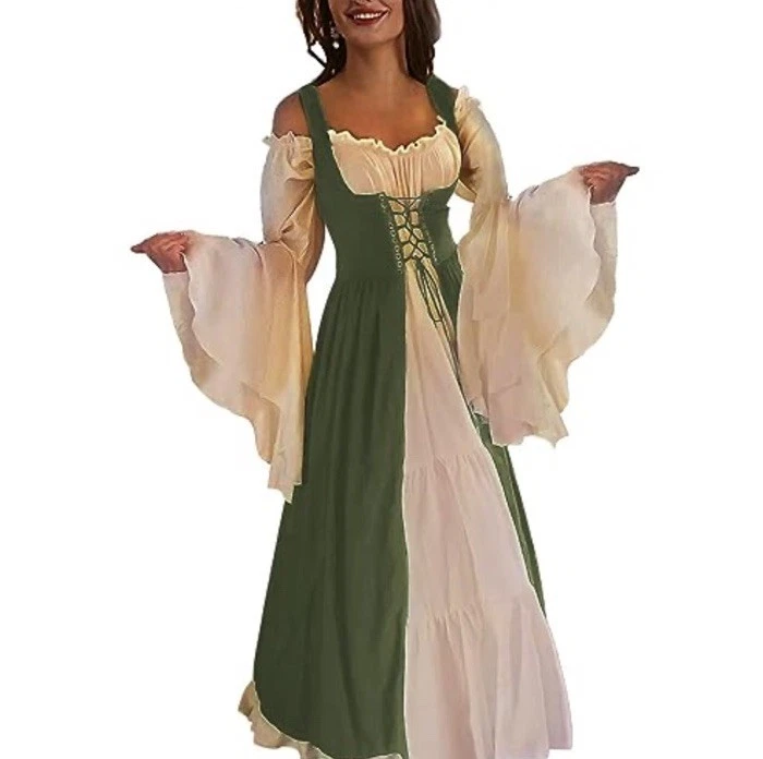 Vestido renacentista medieval para mujer talla única Foto 2 de 4