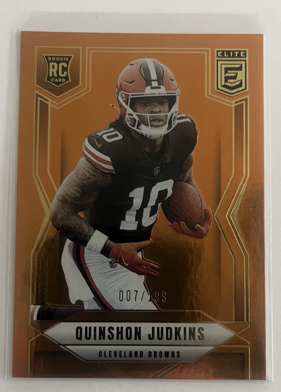 2025 Panini Donruss Elite - Rookies Quinshon Judkins #121 Orange /199 (RC)