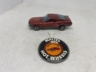 Hot Wheels Redline Custom Mustang Red/Red Interior HK 1968 Unpainted Tail