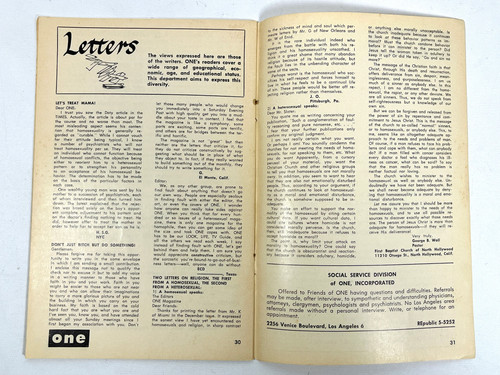 One Magazine, Volume XII, Number 3, March 1964, Very Good+ staplebound, gay - Bild 7 von 7