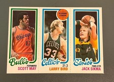1980-81 Topps Rookie Larry Bird Jack Sikma Marques Johnson Boston Celtics