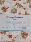 TOMMY BAHAMA Full Sheet Set GINGERBREAD BEACH WASHED 100% Cotton NIP