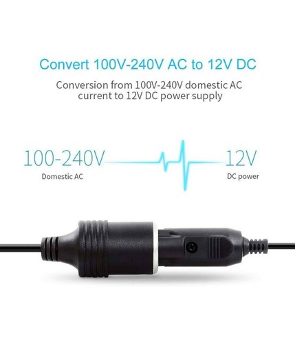 Adattatore Convertitore Per Presa Accendisigari Spina Rete Da 220v A 12 V Ac-dc - Foto 5 di 5