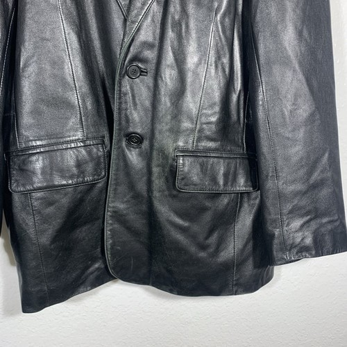 Giacca uomo Roundtree & Yorke vintage pelle di agnello doppio bottone taglia L - Foto 7 di 19
