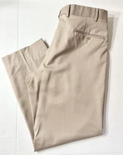Zanella Men’s Dress Pants 34 Tan Beige Made In Italy Wool Luxury Light Academia