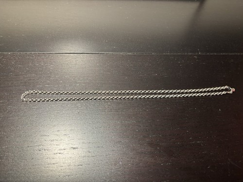 3.4mm Platinum PT950 Solid Rolo Chain 20” - Foto 6 di 7