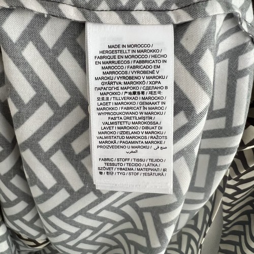 GANT Geometric Shirt Size UK 12 Womens Beige Brown Viscose Relaxed Long Sleeve - Picture 10 of 12