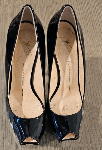 Giuseppe Zanotti schwarze Lackleder Heels Gr. 37,5 (US 7,5) Made in Italy - Bild 1 von 17