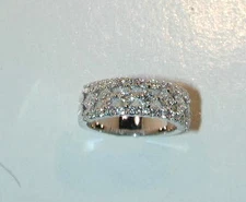 .72CT FIERY DIAMOND BAND IN 18KT WHITE GOLD W/PRONGS