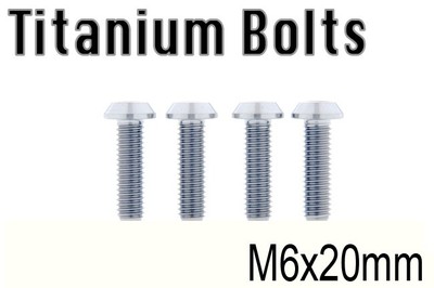 x4 Titanium Ti Bolt M6x20mm Tapered Torx T30 M6 20L Bicycle Screw US Seller
