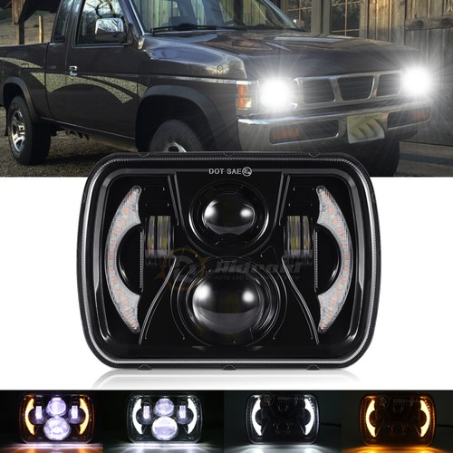 1pc 5X7 7x6 LED Headlights Hi/Lo Beam DRL for Toyota Nissan Pickup D21 Truck - Picture 1 of 12